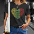 Juneteenth Celebrate Heart Black History Unisex T-Shirt Gifts for Her