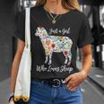 Just A Girl Who Loves Sheep Cute For T-Shirt Gifts for Her