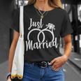 Just Married Ring Logo Unisex T-Shirt Gifts for Her