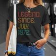 Legend Since July 1972 50Th Birthday 50 Years Old Vintage Unisex T-Shirt Gifts for Her