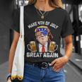 Make 4Th Of July Great Again Trump Ing Beer Patriotic Cute Gift Unisex T-Shirt Gifts for Her