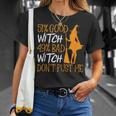 Mens 51 Good Witch 49 Bad Witch Dont Push It Halloween Unisex T-Shirt Gifts for Her