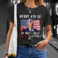 Merry 4Th Of July Biden Bike Bicycle Falls Off Anti Biden V8 Unisex T-Shirt Gifts for Her