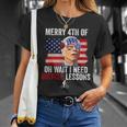 Merry 4Th Of July Biden Bike Bicycle Falls Off Funny Unisex T-Shirt Gifts for Her