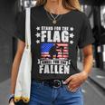 Military American Flag Soldier Veteran Day Memorial Day Gift Unisex T-Shirt Gifts for Her