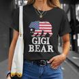 Patriotic Flag Matching Family 4Th Of July Gigi Bear Unisex T-Shirt Gifts for Her