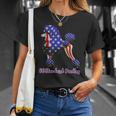 Patriotic Flag Poodle For American Poodle Lovers Unisex T-Shirt Gifts for Her