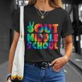 Peace Out Middle School Graduation Happy Last Day Of School Gift Unisex T-Shirt Gifts for Her