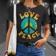Peace Sign Love 60S 70S Tie Dye Hippie Halloween Costume V9 Unisex T-Shirt Gifts for Her