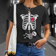 Pregnant Skeleton Ribcage With Baby Costume Unisex T-Shirt Gifts for Her