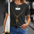 Priest Costume Cross Religion Unisex T-Shirt Gifts for Her