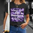 Purple Up For Military Kids Awareness Unisex T-Shirt Gifts for Her