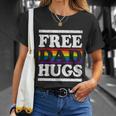 Rainbow Proud Lgbt Fathers Day Free Dad Hugs Gift Unisex T-Shirt Gifts for Her