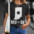 Red For Ed Indiana Teachers Apple Unisex T-Shirt Gifts for Her