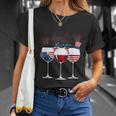 Red White And Blue Wine Glass 4Th Of July V2 Unisex T-Shirt Gifts for Her