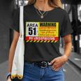 Restricted Area 51 No Trespassing Funny Unisex T-Shirt Gifts for Her