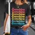 Retro Vintage Sunshine Sun Text Tshirt Unisex T-Shirt Gifts for Her