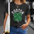 Shamrock Massachusetts Boston St Patricks Day Irish Green T-Shirt Gifts for Her