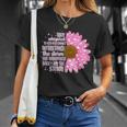 She Whispers Back I Am The Storm Pink Flower Tshirt Unisex T-Shirt Gifts for Her