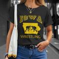 Silhouette Iowa Wrestling Team Wrestler The Hawkeye State Tshirt Unisex T-Shirt Gifts for Her