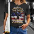 I Stand For Our Flag Kneel For The Cross Proud American Christian T-shirt Gifts for Her