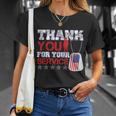 Thank You For Your Service Veterans Day Unisex T-Shirt Gifts for Her