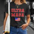 Ultra Maga Varsity Usa United States Flag Logo Tshirt Unisex T-Shirt Gifts for Her