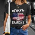 United States Vintage Navy With American Flag Grandma Gift Unisex T-Shirt Gifts for Her
