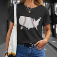 Us Map American Baseball Unisex T-Shirt Gifts for Her