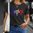 Uterus Shows Middle Finger Feminist Blue Red 4Th Of July Unisex T-Shirt Gifts for Her