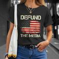 Vintage American Flag Defund The Media Unisex T-Shirt Gifts for Her