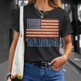 Vintage Merica Flag Tshirt Unisex T-Shirt Gifts for Her