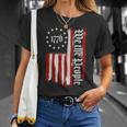 We The People 1776 Distressed Usa American Flag Tshirt Unisex T-Shirt Gifts for Her