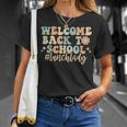 Welcome Back To School Lunch Lady Retro Groovy T-shirt Gifts for Her