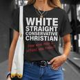 White Straight Conservative Christian V2 Unisex T-Shirt Gifts for Her