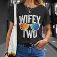 Wifey Two Lesbian Pride Lgbt Bride Couple Unisex T-Shirt Gifts for Her