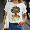 Black African American Melanin Afro Queen June Birthday Unisex T-Shirt Gifts for Her