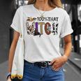 Black Cat 100 That Witch Spooky Halloween Costume Leopard Unisex T-Shirt Gifts for Her