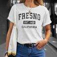 Fresno California Ca Vintage Sports Design Black Design Unisex T-Shirt Gifts for Her
