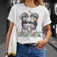 Hello 2Nd Grade Tie Dye Messy Bun Hair Kids Back To School Unisex T-Shirt Gifts for Her