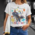 Kids Kids Unicorn Riding Dinosaur 6 Years Old Birthday Boy Unisex T-Shirt Gifts for Her