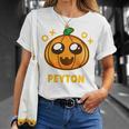 Kids Peyton Kids Pumpkin Halloween Unisex T-Shirt Gifts for Her