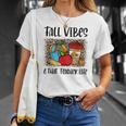 Leopard Fall Autumn Vibes Thankful Teacher Life Thanksgiving T-shirt Gifts for Her