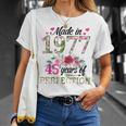 Made In 1977 Floral 45 Year Old 45Th Birthday Gifts Women Unisex T-Shirt Gifts for Her