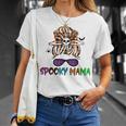 Sunglasses Mama Halloween Messy Bun Skull Witch Mom Spooky Unisex T-Shirt Gifts for Her