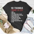 10 Things I Want In My Life Cars More Cars Car Unisex T-Shirt Unique Gifts