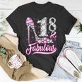 18 Years Old 18 & Fabulous 18Th Birthday Pink Diamond T-shirt Personalized Gifts