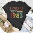 39 Year Old Gifts Legend Since 1983 39Th Birthday Retro Unisex T-Shirt Unique Gifts