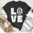 4Th Of July Gnome For Women Patriotic American Flag Heart Gift Unisex T-Shirt Unique Gifts