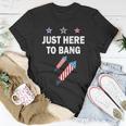 4Th Of July Just Here To Bang Fireworks Unisex T-Shirt Unique Gifts